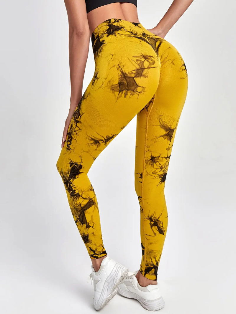 Legging Esportiva De Yoga Tie Dye