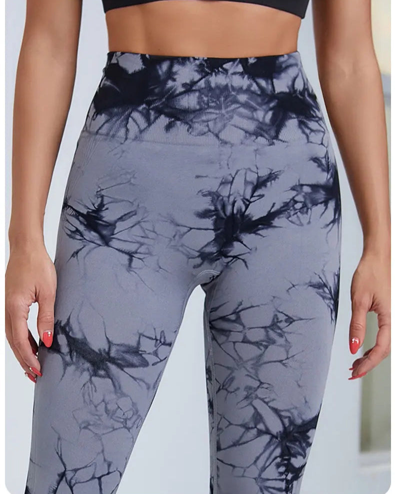 Legging Esportiva De Yoga Tie Dye