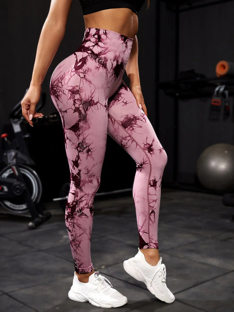 Legging Esportiva De Yoga Tie Dye