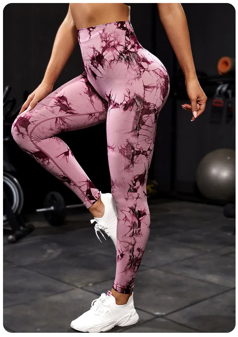 Legging Esportiva De Yoga Tie Dye