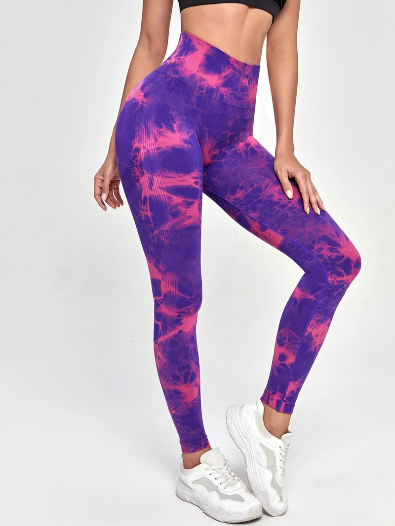 Legging Esportiva De Yoga Tie Dye