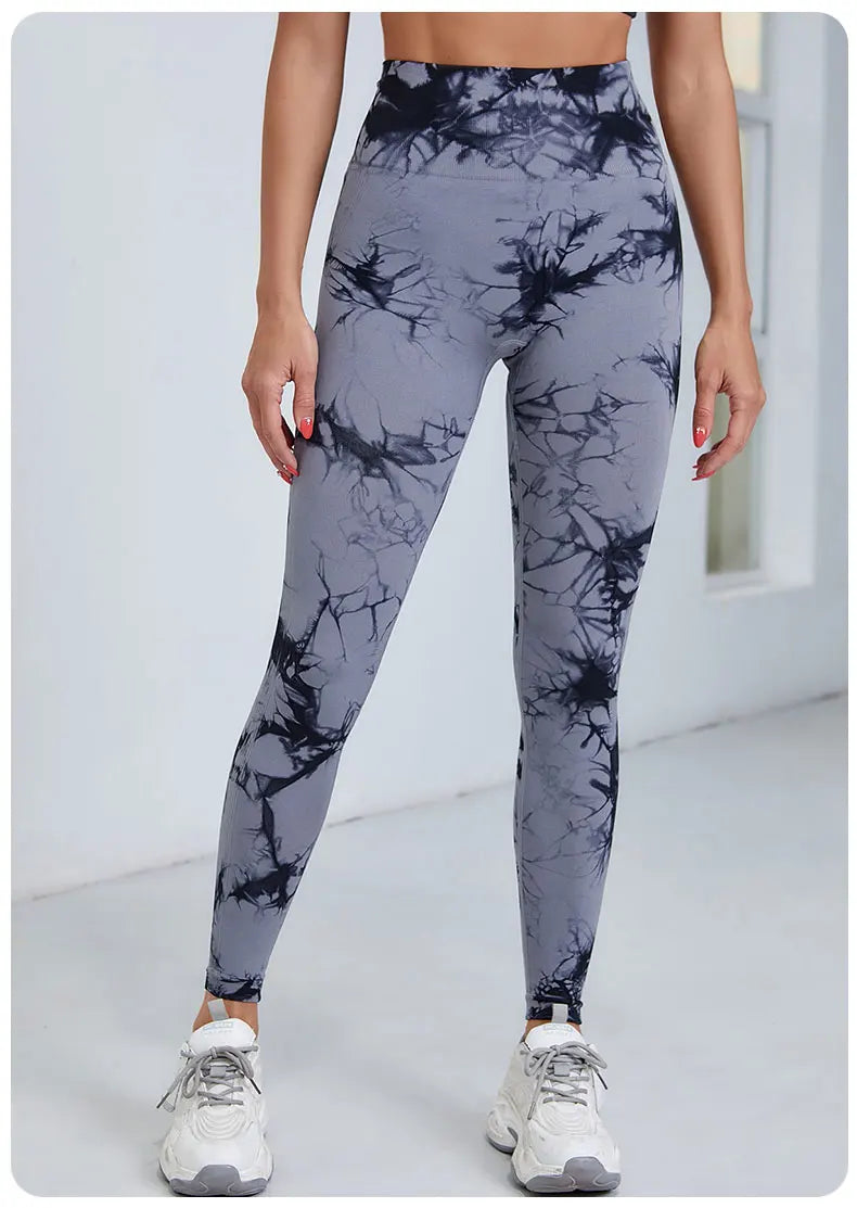 Legging Esportiva De Yoga Tie Dye