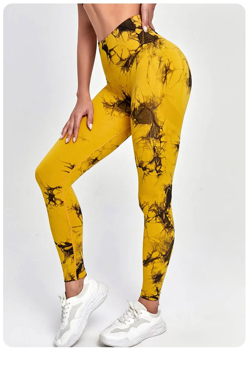 Legging Esportiva De Yoga Tie Dye