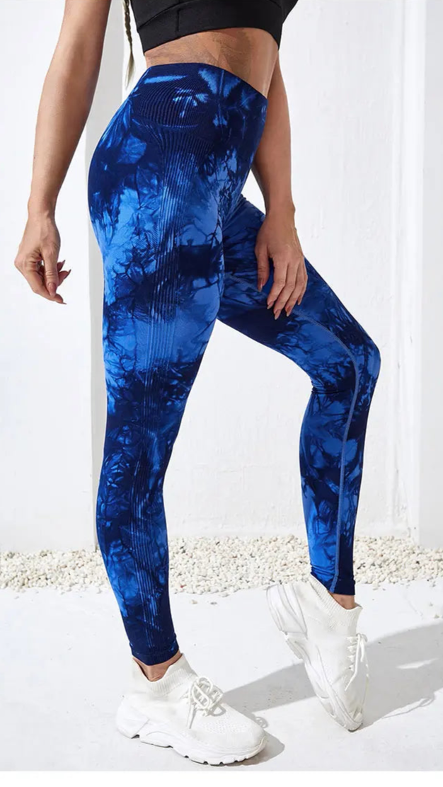 Legging Esportiva De Yoga Tie Dye