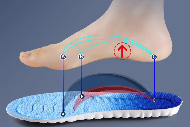 Palmilha Ortopédica Massageadora 4D